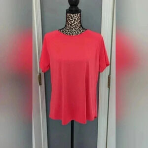 Tek Gear Workout Gear Women's Short Sleeve Shirt Size L Bright Coral (EUC)